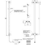 Zeichnung der B6SE-868-03NJ 868 MHz LoRa Antenne von Panorama Antennas