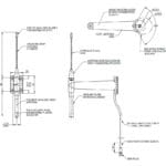 Zeichnung der ODP453-2SP 450MHz Dipolantenne von Panorama Antennas