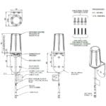 Zeichnung der B4BE-6-60-5SP 2G/3G/4G/5G Antenne von Panorama Antennas