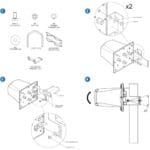 Montage der WMM[X]9G 24-58-NJ Dual-Band WLAN Richtantenne von Panorama Antennas