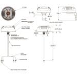 Zeichnung der MIMO-4-4 4G LTE/5G Fahrzeugantenne von Poynting