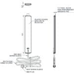 EF-24-58 Panorama Antennas Wi-Fi Antenne für Klebemontage Zeichnung Zeichnung der EF-24-58 Wi-Fi Antenne für Klebemontage von Panorama Antennas